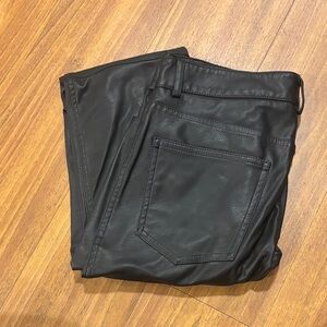 H&M Black Leather Look Pants